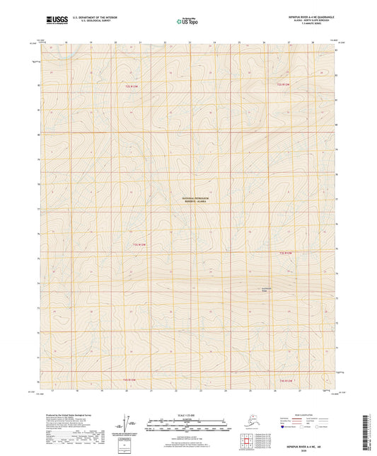 Ikpikpuk River A-4 NE Alaska US Topo Map Image