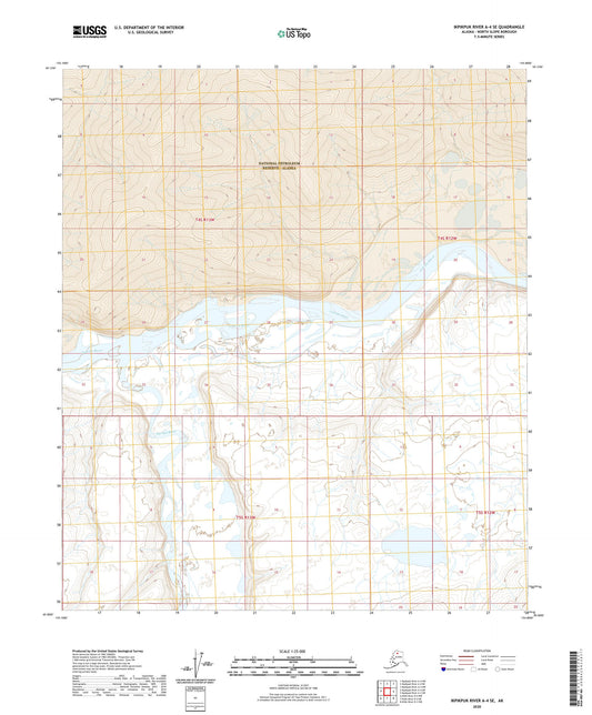 Ikpikpuk River A-4 SE Alaska US Topo Map Image