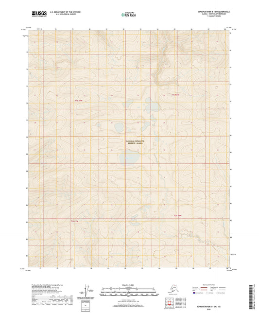 Ikpikpuk River B-1 SW Alaska US Topo Map Image