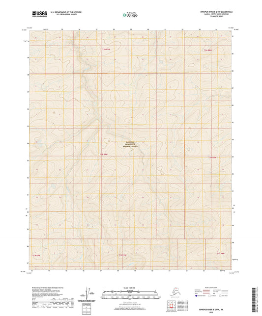 Ikpikpuk River B-2 NW Alaska US Topo Map Image