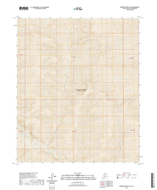 Ikpikpuk River B-2 SW Alaska US Topo Map Image