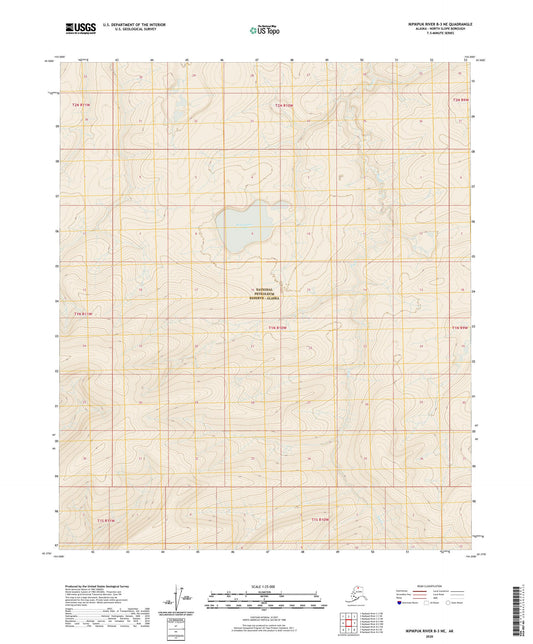 Ikpikpuk River B-3 NE Alaska US Topo Map Image