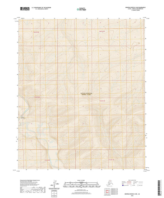 Ikpikpuk River B-3 NW Alaska US Topo Map Image