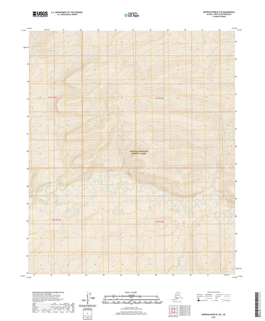 Ikpikpuk River B-3 SE Alaska US Topo Map Image