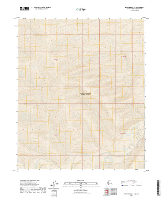 Ikpikpuk River B-4 SE Alaska US Topo Map Image