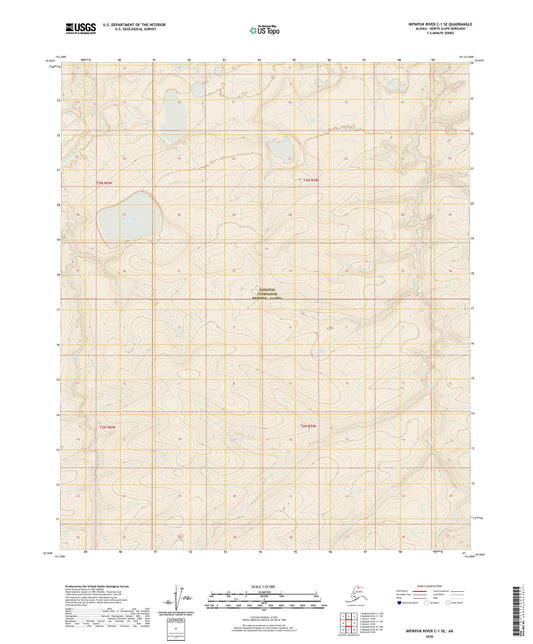 Ikpikpuk River C-1 SE Alaska US Topo Map Image