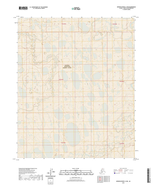 Ikpikpuk River C-2 NW Alaska US Topo Map Image