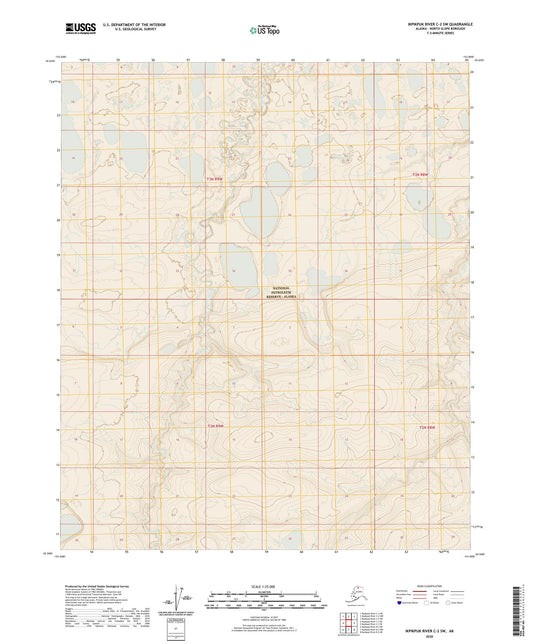 Ikpikpuk River C-2 SW Alaska US Topo Map Image