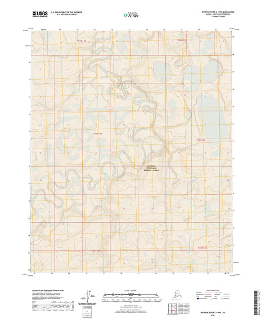 Ikpikpuk River C-4 NW Alaska US Topo Map Image