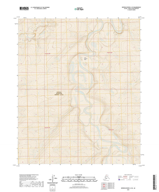 Ikpikpuk River C-4 SE Alaska US Topo Map Image