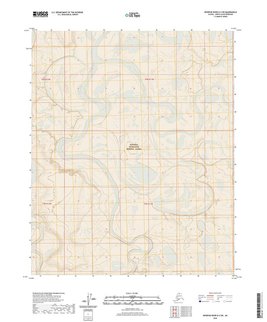 Ikpikpuk River D-3 SW Alaska US Topo Map Image