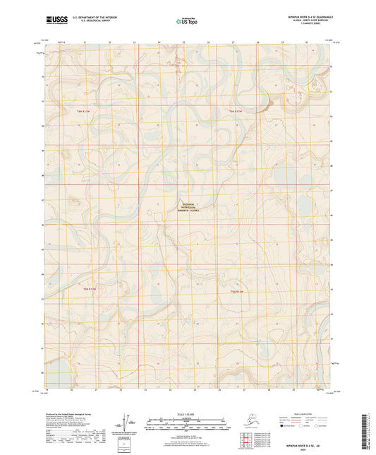 Ikpikpuk River D-4 SE Alaska US Topo Map Image