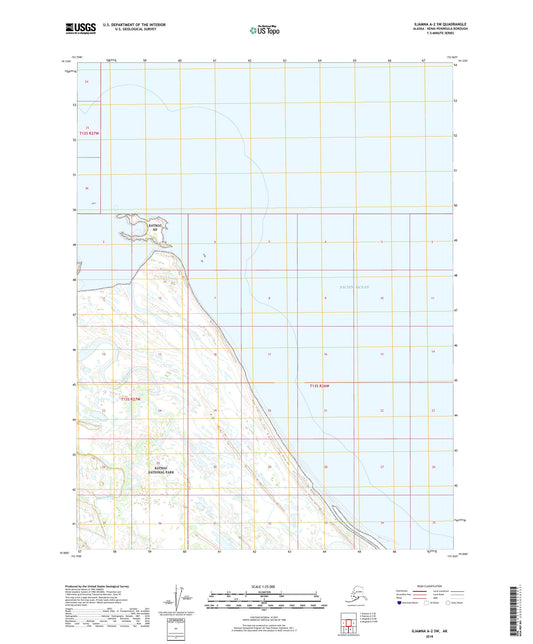 Iliamna A-2 SW Alaska US Topo Map Image