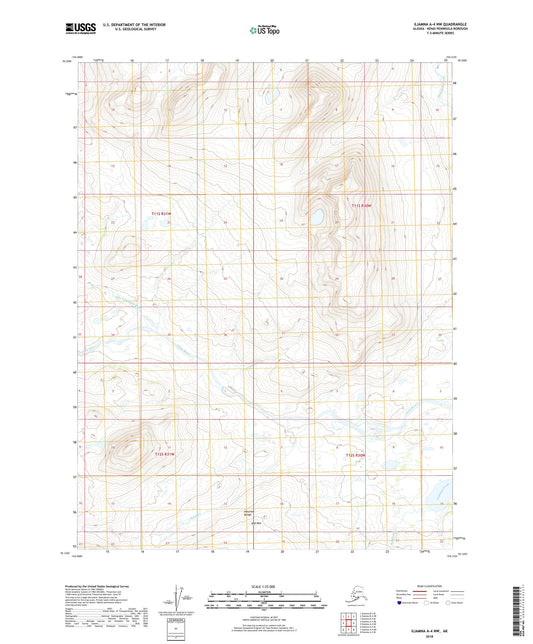 Iliamna A-4 NW Alaska US Topo Map Image