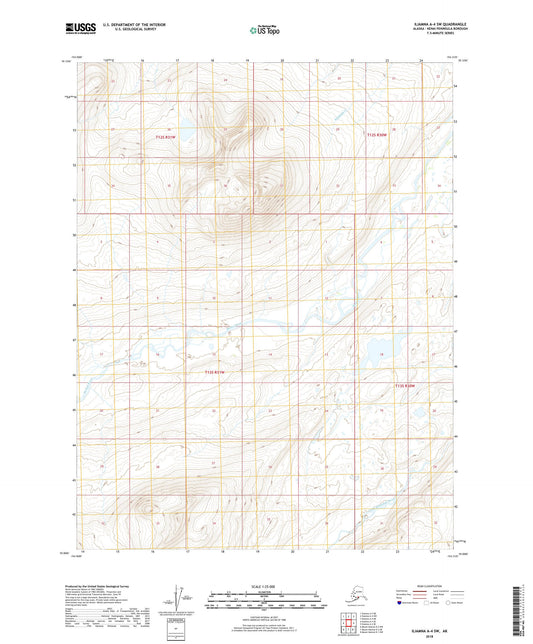Iliamna A-4 SW Alaska US Topo Map Image