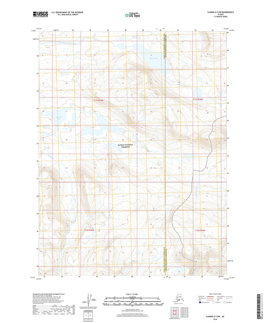 Iliamna A-5 NW Alaska US Topo Map Image