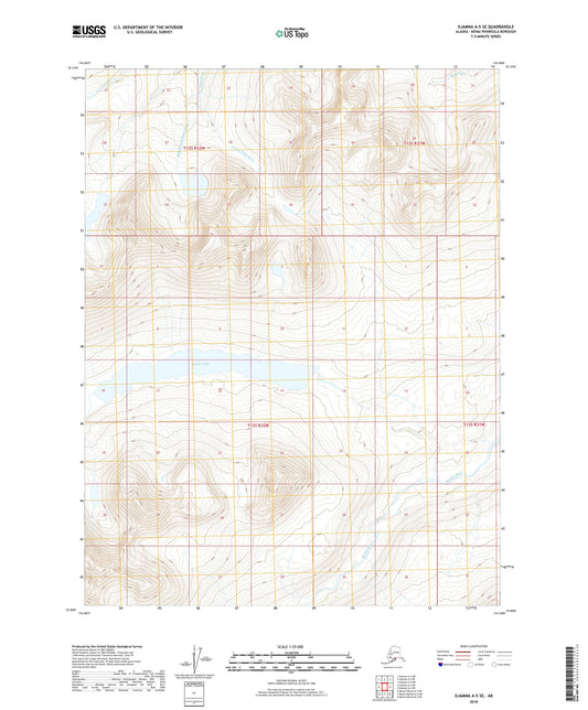 Iliamna A-5 SE Alaska US Topo Map Image