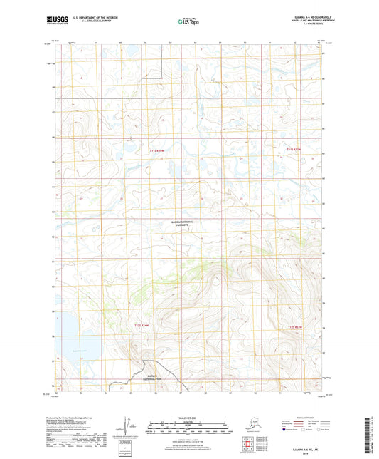Iliamna A-6 NE Alaska US Topo Map Image