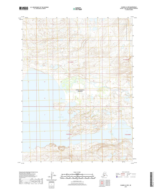 Iliamna A-6 NW Alaska US Topo Map Image