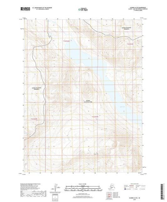 Iliamna A-6 SE Alaska US Topo Map Image