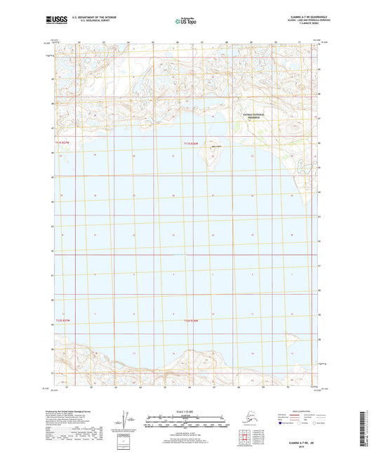 Iliamna A-7 NE Alaska US Topo Map Image