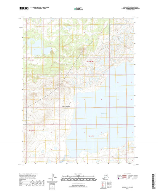 Iliamna A-7 NW Alaska US Topo Map Image