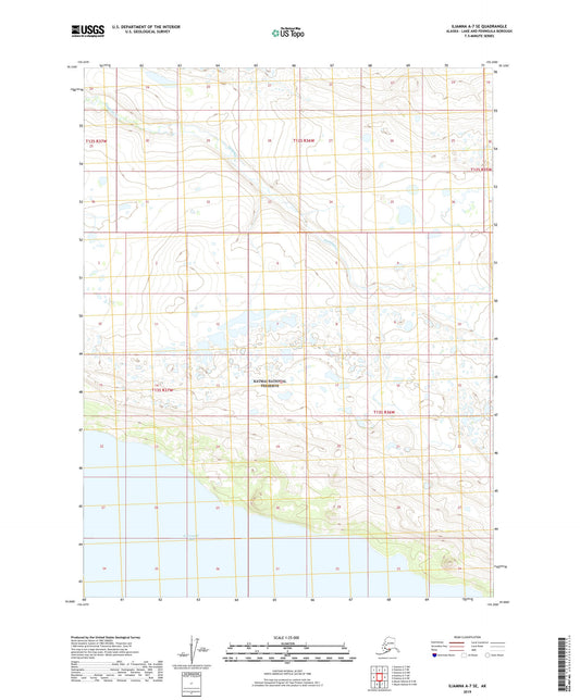 Iliamna A-7 SE Alaska US Topo Map Image