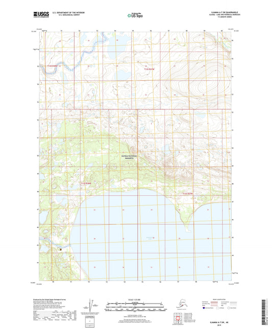 Iliamna A-7 SW Alaska US Topo Map Image
