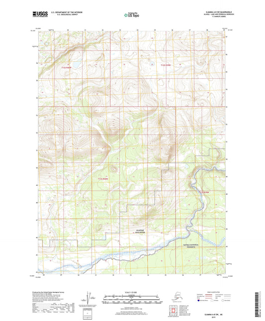 Iliamna A-8 SW Alaska US Topo Map Image