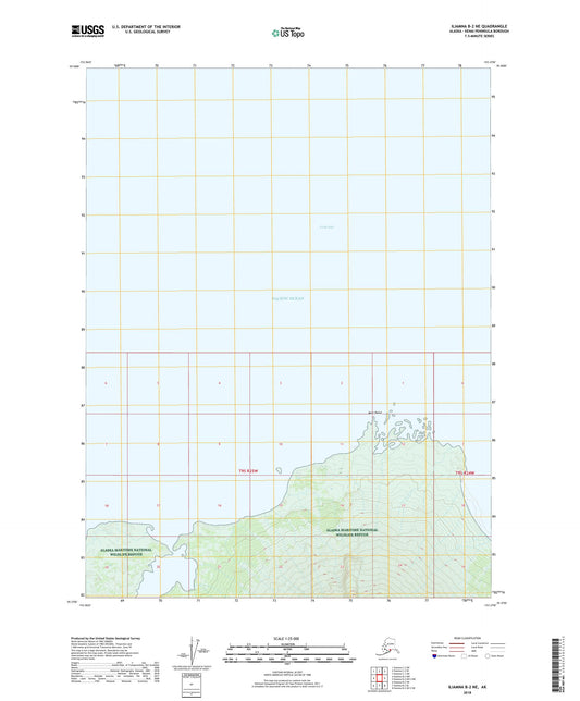 Iliamna B-2 NE Alaska US Topo Map Image