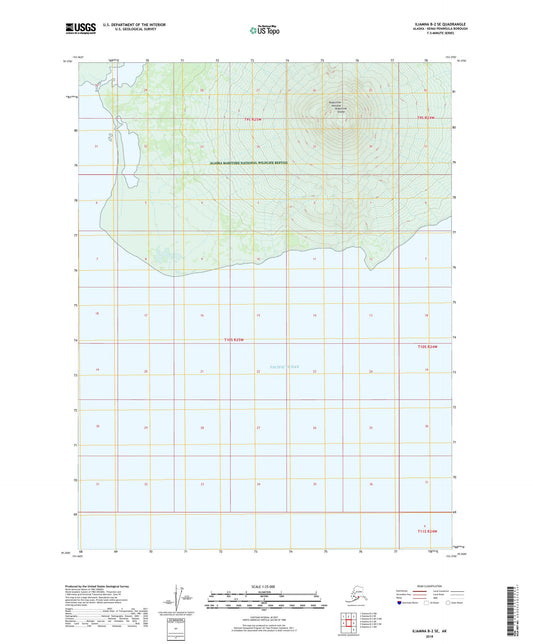Iliamna B-2 SE Alaska US Topo Map Image