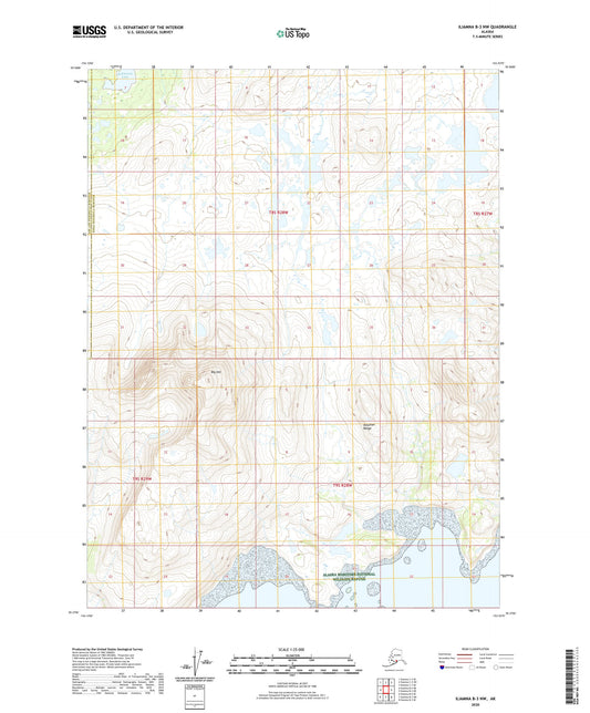 Iliamna B-3 NW Alaska US Topo Map Image