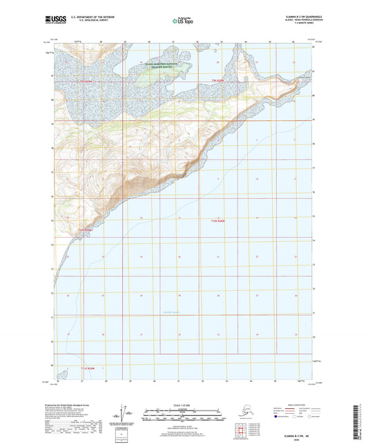 Iliamna B-3 SW Alaska US Topo Map Image