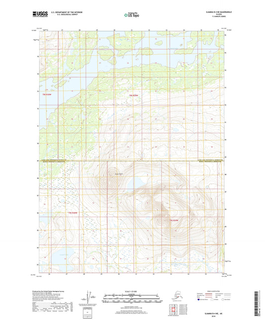 Iliamna B-4 NE Alaska US Topo Map Image