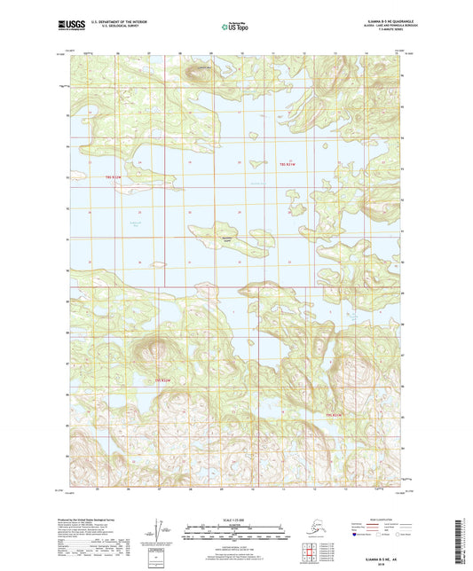 Iliamna B-5 NE Alaska US Topo Map Image