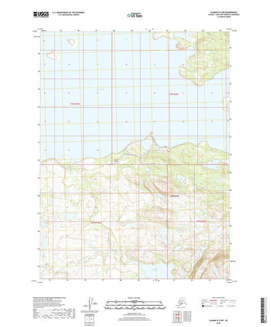 Iliamna B-5 NW Alaska US Topo Map Image