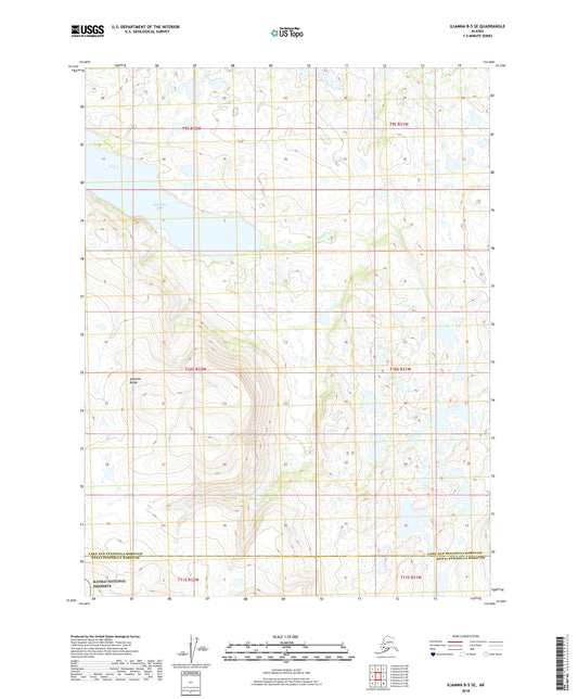 Iliamna B-5 SE Alaska US Topo Map Image