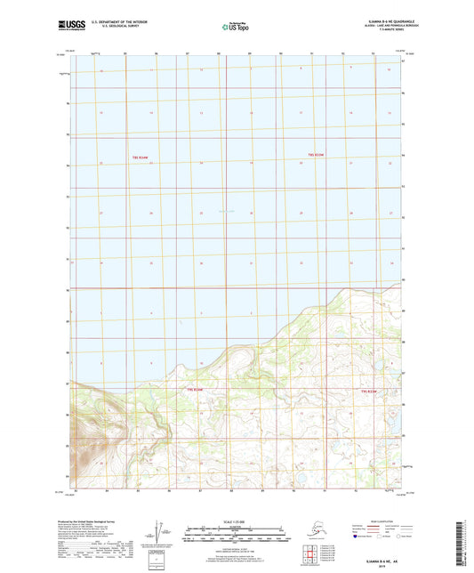 Iliamna B-6 NE Alaska US Topo Map Image