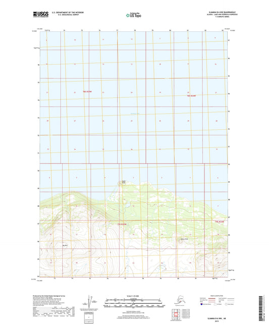 Iliamna B-6 NW Alaska US Topo Map Image