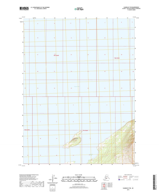 Iliamna B-7 NE Alaska US Topo Map Image