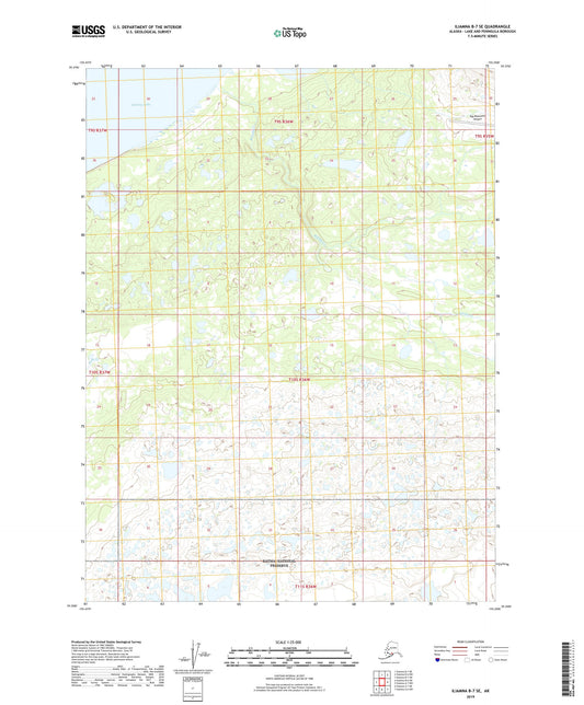 Iliamna B-7 SE Alaska US Topo Map Image