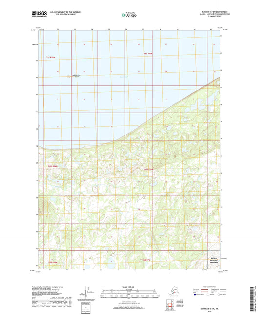 Iliamna B-7 SW Alaska US Topo Map Image