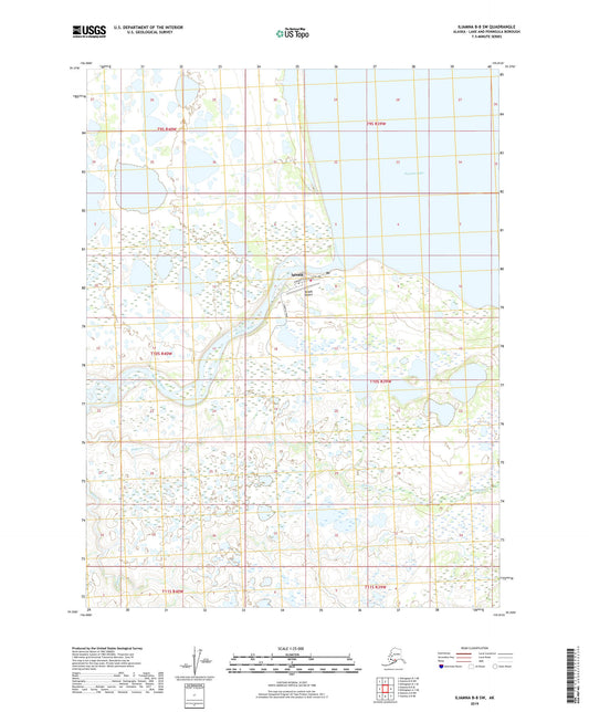 Iliamna B-8 SW Alaska US Topo Map Image
