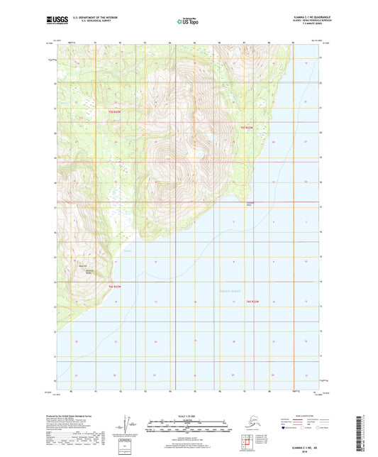 Iliamna C-1 NE Alaska US Topo Map Image