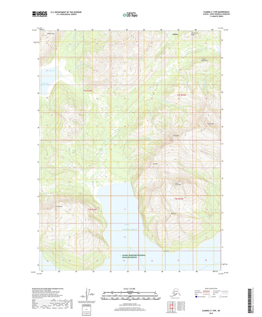 Iliamna C-1 NW Alaska US Topo Map Image