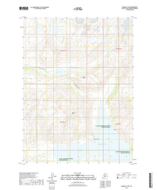 Iliamna C-2 NW Alaska US Topo Map Image