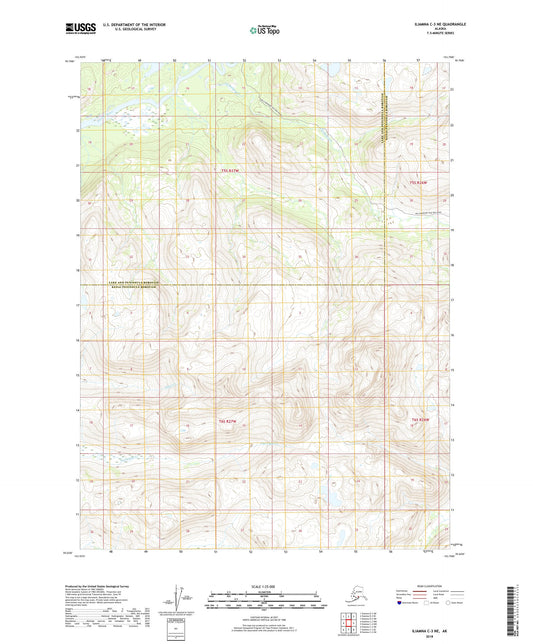 Iliamna C-3 NE Alaska US Topo Map Image