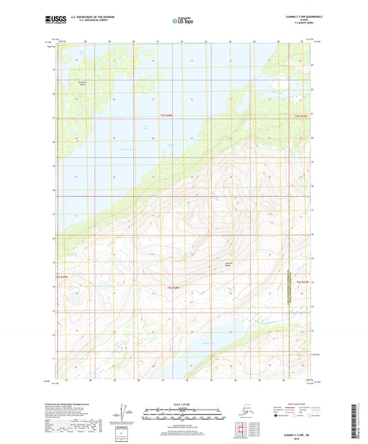 Iliamna C-3 NW Alaska US Topo Map Image