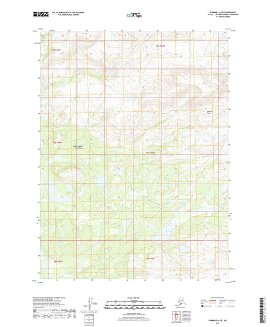 Iliamna C-4 SW Alaska US Topo Map Image