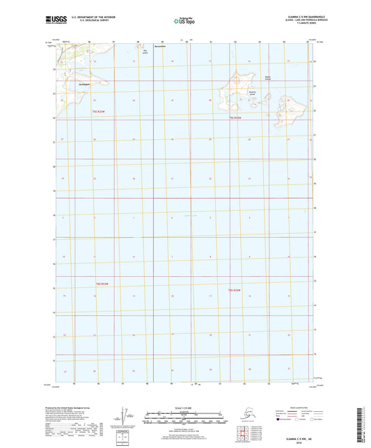 Iliamna C-5 NW Alaska US Topo Map Image